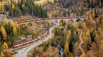 Grigioni record da Guinness della Ferrovia Retica per il treno passeggeri più lungo del mondo