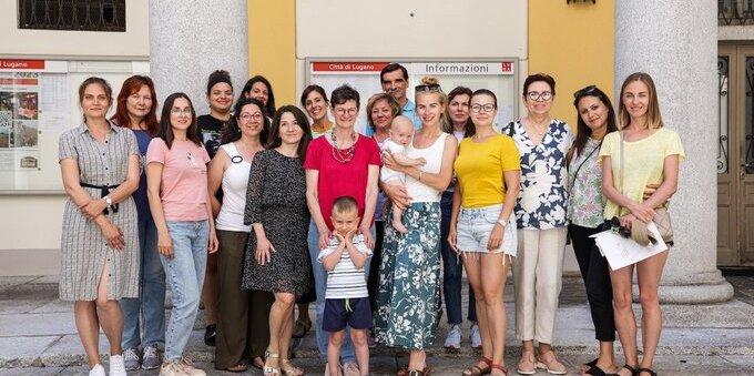 Lugano, visita a Palazzo Civico di un gruppo di donne ucraine