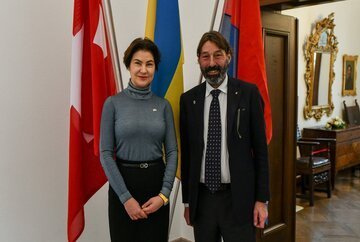Lugano, accolta a Palazzo Civico l'ambasciatrice dell'Ucraina in Svizzera